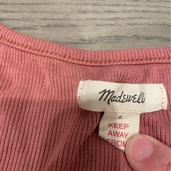 Madewell Ribbed Notch Front Top - Picture 3 of 3
